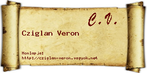 Cziglan Veron névjegykártya